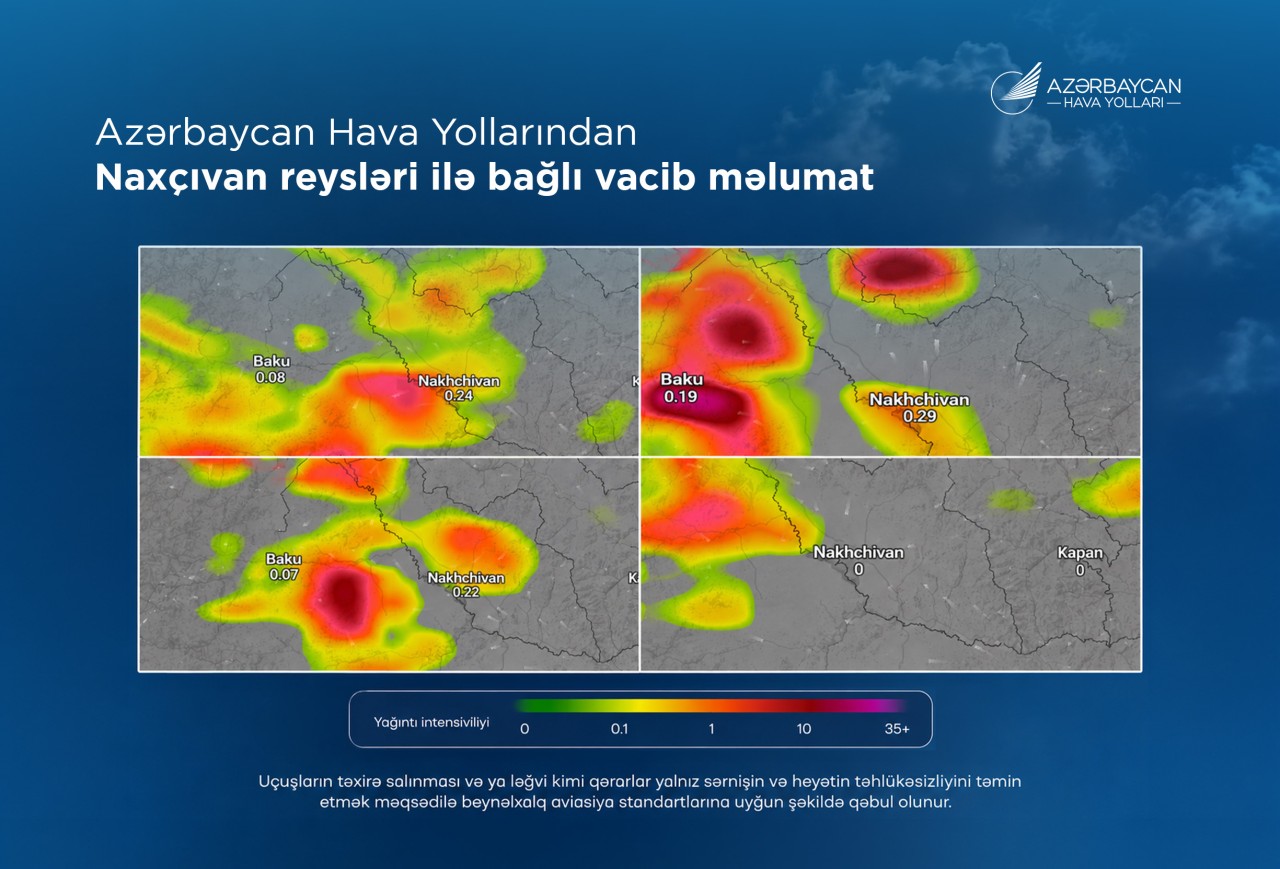 AZAL uçuşlarla bağlı məlumat yaydı-Bu reyslər təxirə salındı