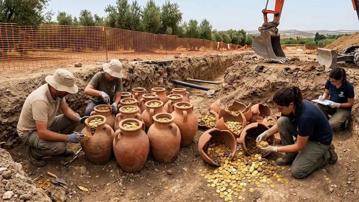 Boru xətti çəkən fəhlələr 600 kiloqramlıq xəzinə tapdılar-Bu ölkədə