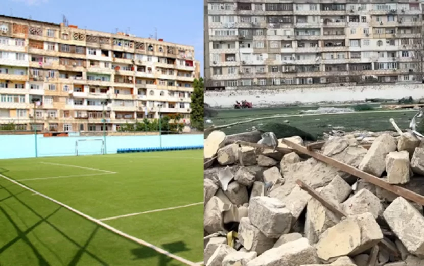 Bakıdakı məşhur stadion SÖKÜLÜR - VİDEO
