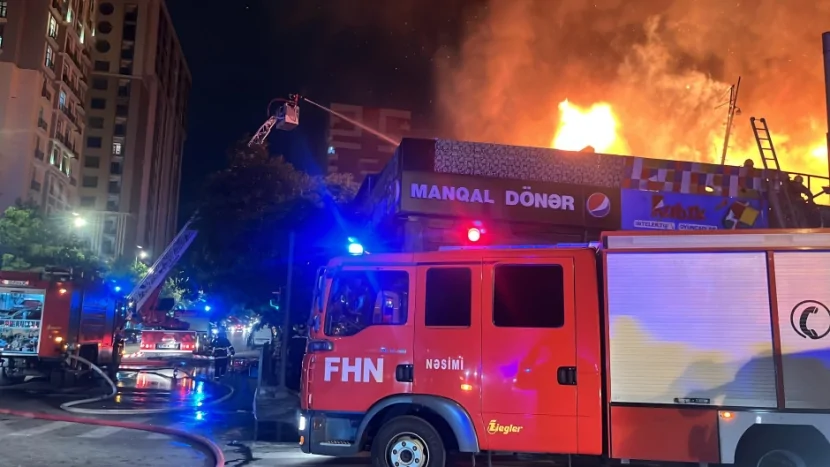 Bakıda avtomobil hissələri bazarında YANĞIN OLDU