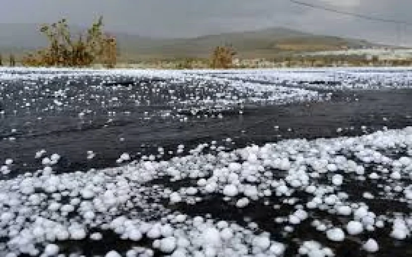 Zaqatalada kəndlərə DOLU YAĞDI