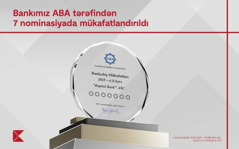 Kapital Bank 7 nominasiya üzrə mükafatlandırıldı
