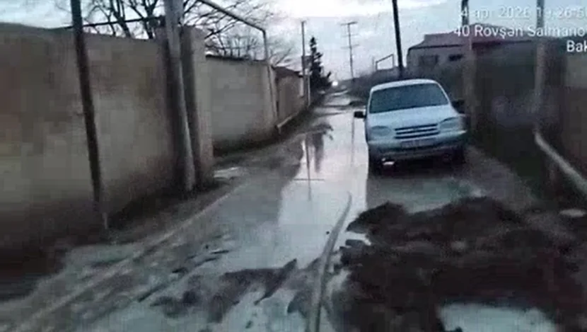 Daha bir ərazi yağış sularından TƏMİZLƏNİR-GÖRÜNTÜLƏR