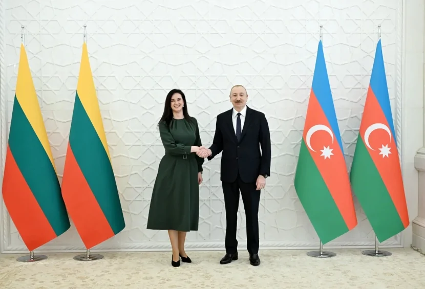 İlham Əliyev Litvanın baş nazirini qəbul edib - FOTOLAR